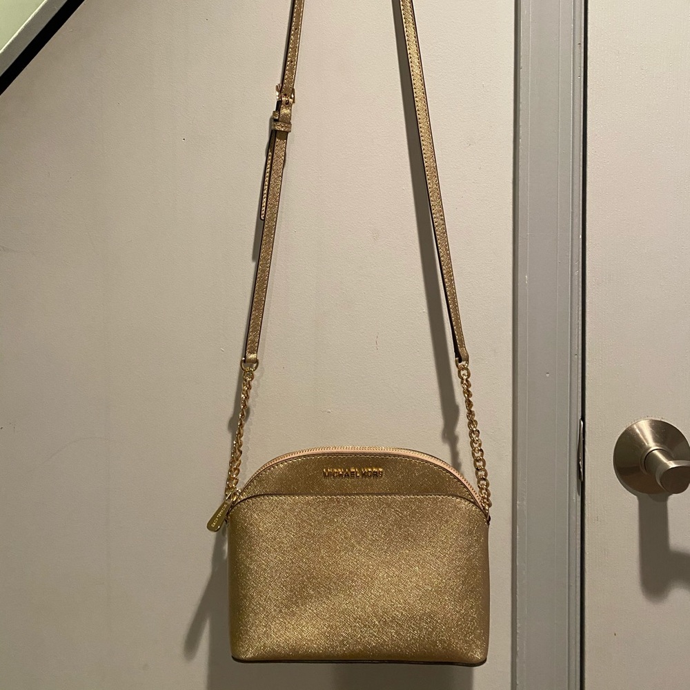 Michael Kors Gold Leather Bag